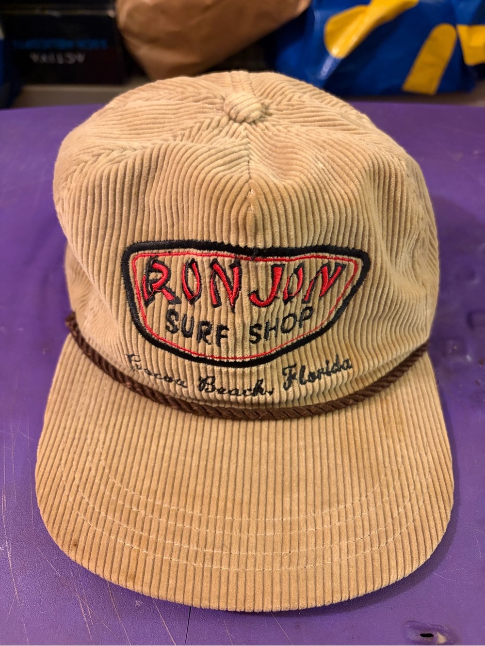 Vintage Bon Jon Surf Shop Shop Corduroy Adjustable Hat